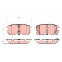 GDB3421 TRW Комплект гальмівних колодок дисковий гальм