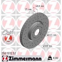 250.1372.52 ZIMMERMANN Гальмівний диск