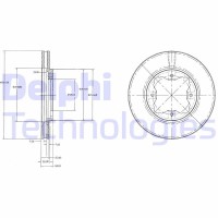 BG2798 DELPHI Гальмівний диск