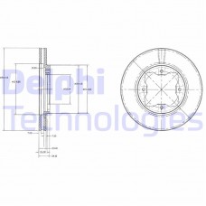 BG2798 DELPHI Гальмівний диск