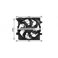 KA7548 AVA QUALITY COOLING Вентилятор охолодження двигуна