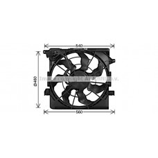 KA7548 AVA QUALITY COOLING Вентилятор охолодження двигуна
