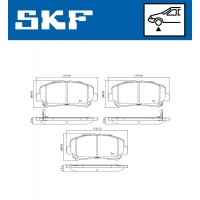VKBP 80406 A SKF Комплект гальмівних колодок дисковий гальм