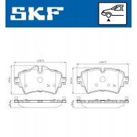 VKBP 80153 SKF Комплект гальмівних колодок дисковий гальм