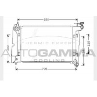 104570 AUTOGAMMA Радіатор охолодження двигуна