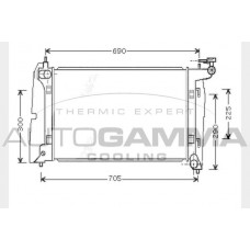 104570 AUTOGAMMA Радіатор охолодження двигуна