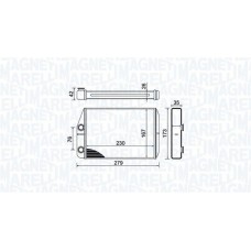 350218443000 MAGNETI MARELLI Теплообмінник обігрів салону