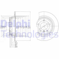 BG3044 DELPHI Гальмівний диск
