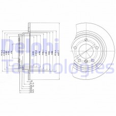 BG3044 DELPHI Гальмівний диск