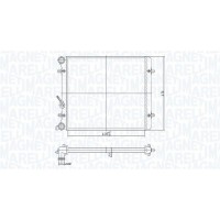 350213166700 MAGNETI MARELLI Радіатор охолодження двигуна
