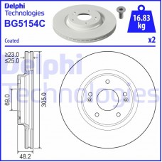 BG5154C DELPHI Гальмівний диск