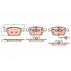 GDB2127 TRW Комплект гальмівних колодок дисковий гальм