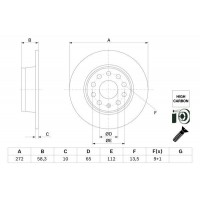 0 986 479 F23 BOSCH Гальмівний диск