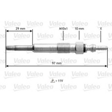 345130 VALEO Свічка розжарювання