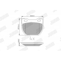 572494J JURID Комплект гальмівних колодок дисковий гальм