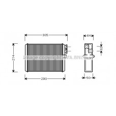 VOA6110 AVA QUALITY COOLING Теплообмінник обігрів салону