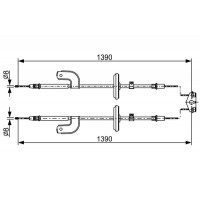 1 987 482 459 BOSCH Тросик, cтояночный тормоз