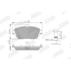 573403J JURID КомплеК т гальмівних колодок, дискове гальмо