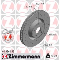 100.3360.52 ZIMMERMANN Гальмівний диск
