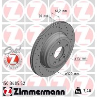 150.3405.52 ZIMMERMANN Гальмівний диск
