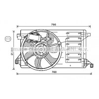 MZ7554 AVA QUALITY COOLING Вентилятор охолодження двигуна