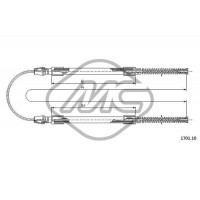 81310 Metalcaucho Тросик, cтояночный тормоз