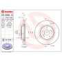 09.A538.10 BREMBO Гальмівний диск