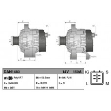 DAN1483 DENSO Генератор