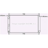 TO2748 AVA QUALITY COOLING Радіатор охолодження двигуна
