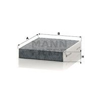 CUK 25 006 MANN-FILTER Фільтр повітря у внутрішньому просторі