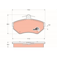 GDB1266 TRW TRW VW Гальмівні колодки дискові Passat 96-99 1,6-1,9TDI