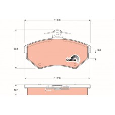 GDB1266 TRW TRW VW Гальмівні колодки дискові Passat 96-99 1,6-1,9TDI
