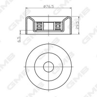 GTC0920 GMB Паразитный / Ведущий ролик, Зубчастий ремінь