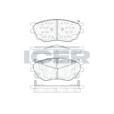 181542-200 ICER Комплект гальмівних колодок дисковий гальм