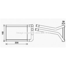 KA6296 AVA QUALITY COOLING Теплообмінник обігрів салону