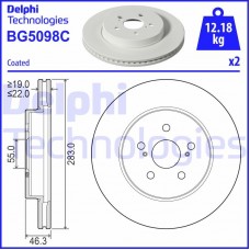 BG5098C DELPHI Гальмівний диск