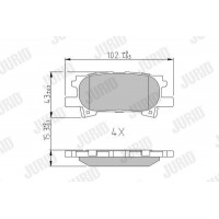 572621J JURID Комплект гальмівних колодок дисковий гальм
