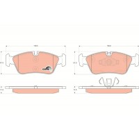 GDB1625 TRW Комплект гальмівних колодок дисковий гальм