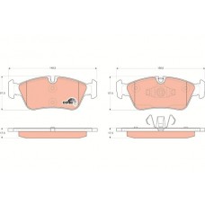 GDB1625 TRW Комплект гальмівних колодок дисковий гальм