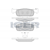 182115-203 ICER КомплеК т гальмівних колодок, дискове гальмо
