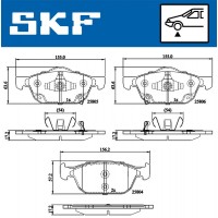 VKBP 80320 A SKF Комплект гальмівних колодок дисковий гальм