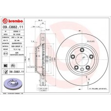 09.C882.11 BREMBO Гальмівний диск