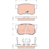 GDB3438 TRW Комплект гальмівних колодок дисковий гальм