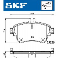 VKBP 80099 SKF Комплект гальмівних колодок дисковий гальм