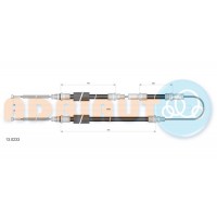 13.0233 ADRIAUTO Тросик, cтояночный тормоз