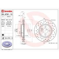 09.A761.1X BREMBO Гальмівний диск