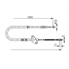 1 987 477 118 BOSCH Тросик, cтояночный тормоз