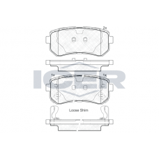 181948 ICER Комплект гальмівних колодок дисковий гальм