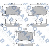 FO 860781 FOMAR Friction КомплеК т гальмівних колодок, дискове гальмо