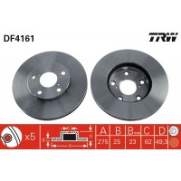 DF4161 TRW Гальмівний диск